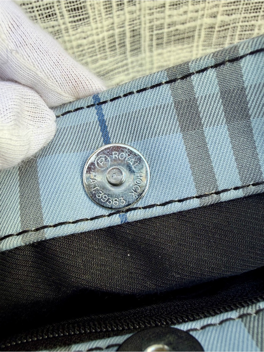Burberry light blue Nova Check Mini Tote - Picture 11 of 14